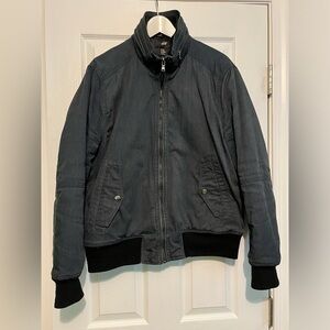 H&M navy blue and black bomber-style jacket size 42R